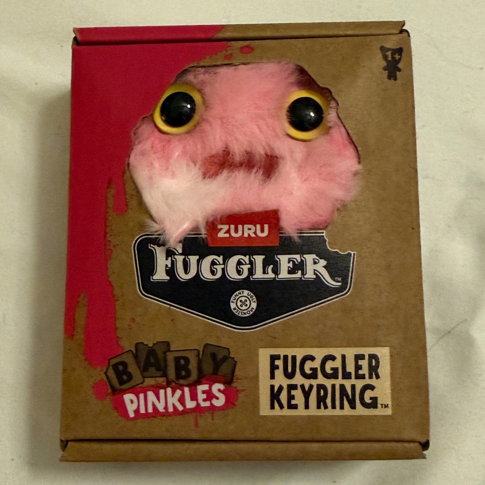 Zuru Fuggler Keyring Baby Pinkles Kids OS Pink New Funny Ugly Monster Keychain